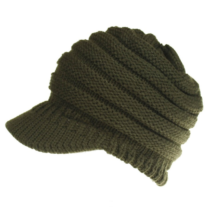 Women’s Ponytail Beanie Winter Knitted Warm Hat, Elegance Couture