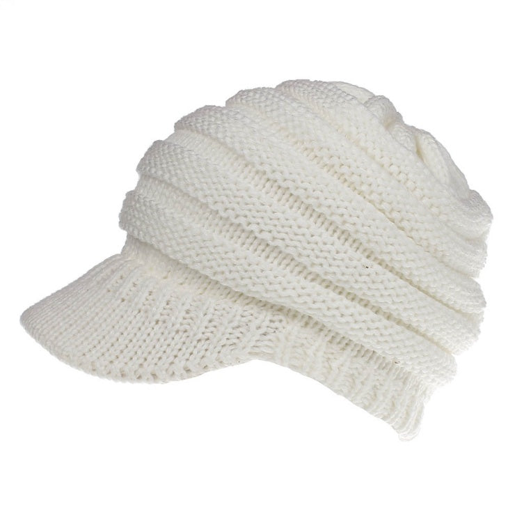 Women’s Ponytail Beanie Winter Knitted Warm Hat, Elegance Couture
