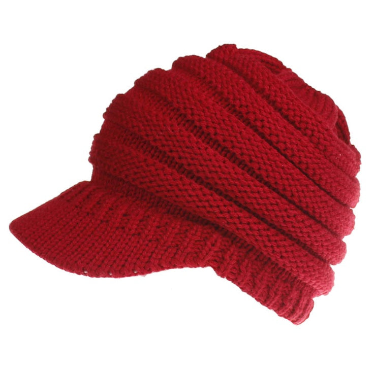 Women’s Ponytail Beanie Winter Knitted Warm Hat, Elegance Couture