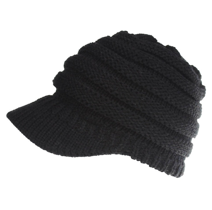 Women’s Ponytail Beanie Winter Knitted Warm Hat, Elegance Couture