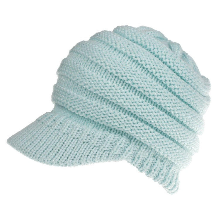 Women’s Ponytail Beanie Winter Knitted Warm Hat, Elegance Couture