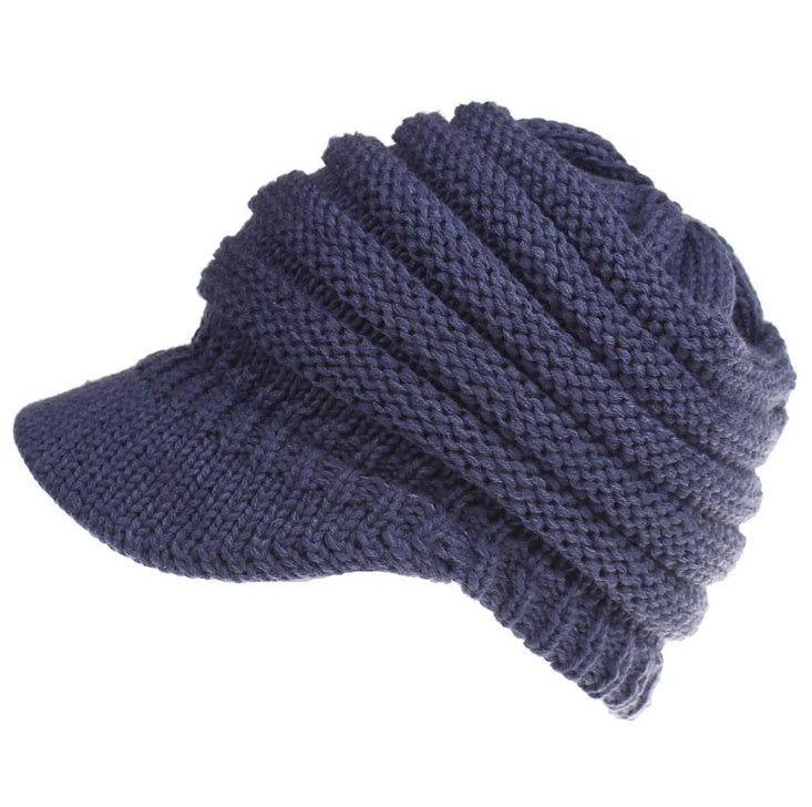 Women’s Ponytail Beanie Winter Knitted Warm Hat, Elegance Couture
