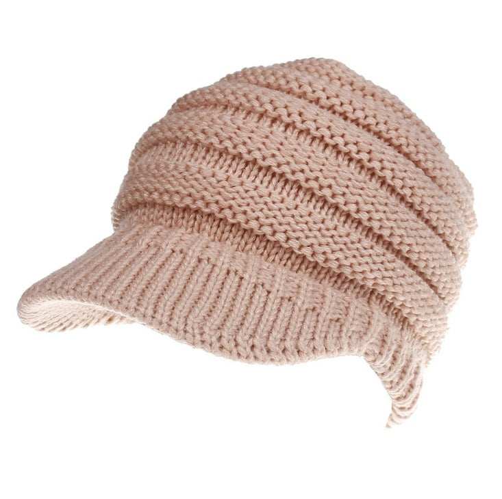 Women’s Ponytail Beanie Winter Knitted Warm Hat, Elegance Couture