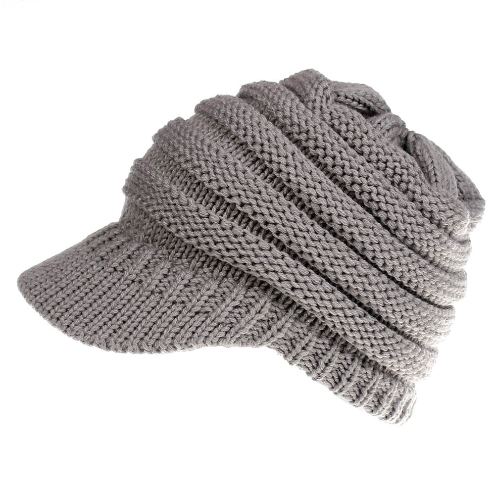 Women’s Ponytail Beanie Winter Knitted Warm Hat, Elegance Couture