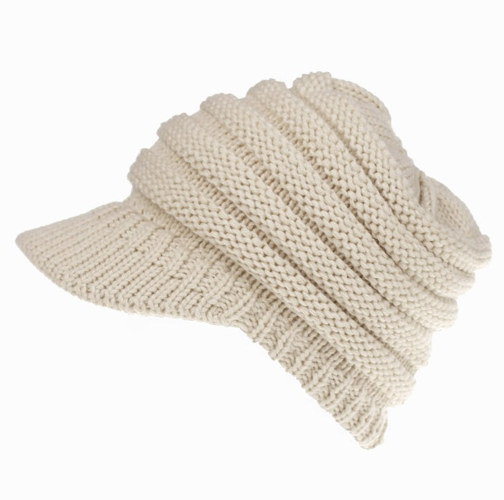 Women’s Ponytail Beanie Winter Knitted Warm Hat, Elegance Couture