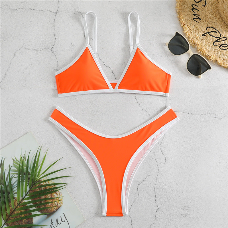 Women’s Sexy Split Triangle Bikini Swimsuit, Elegance Couture